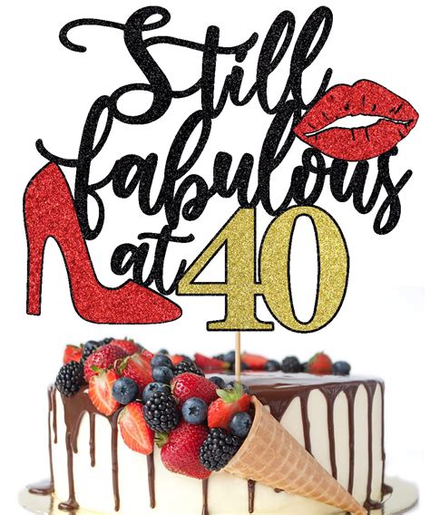 fabulous and 40 cake topper|More.